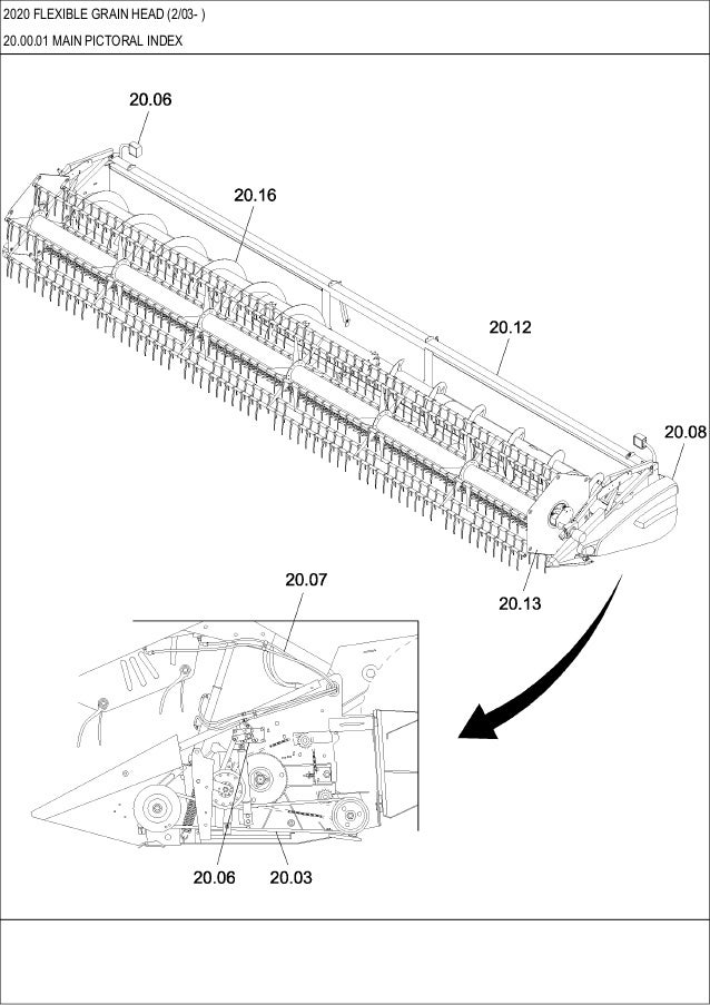 Case 2020 Flexible Grain Head Parts Catalog