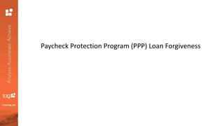 Paycheck Protection Program (PPP) Loan Forgiveness
 