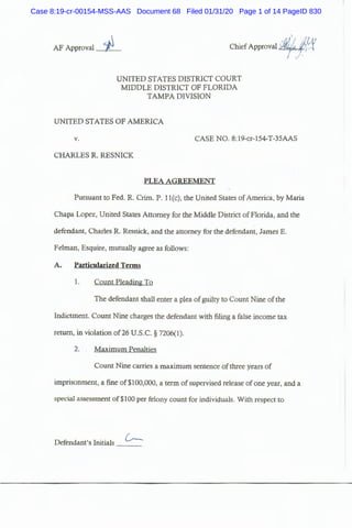 Case 8:19-cr-00154-MSS-AAS Document 68 Filed 01/31/20 Page 1 of 14 PageID 830
 