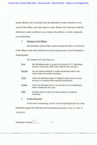 Case 8:19-cr-00154-MSS-AAS Document 68 Filed 01/31/20 Page 2 of 14 PageID 831
 