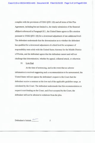 Case 8:19-cr-00154-MSS-AAS Document 68 Filed 01/31/20 Page 5 of 14 PageID 834
 