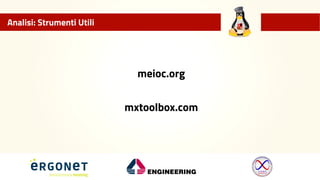 Analisi: Strumenti Utili
meioc.org
mxtoolbox.com
 