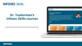 Dr. Tsukerman’s
Infosec Skills courses
infosecinstitute.com/authors/emmanuel-tsukerman/
 