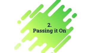 2.
Passing it On
 
