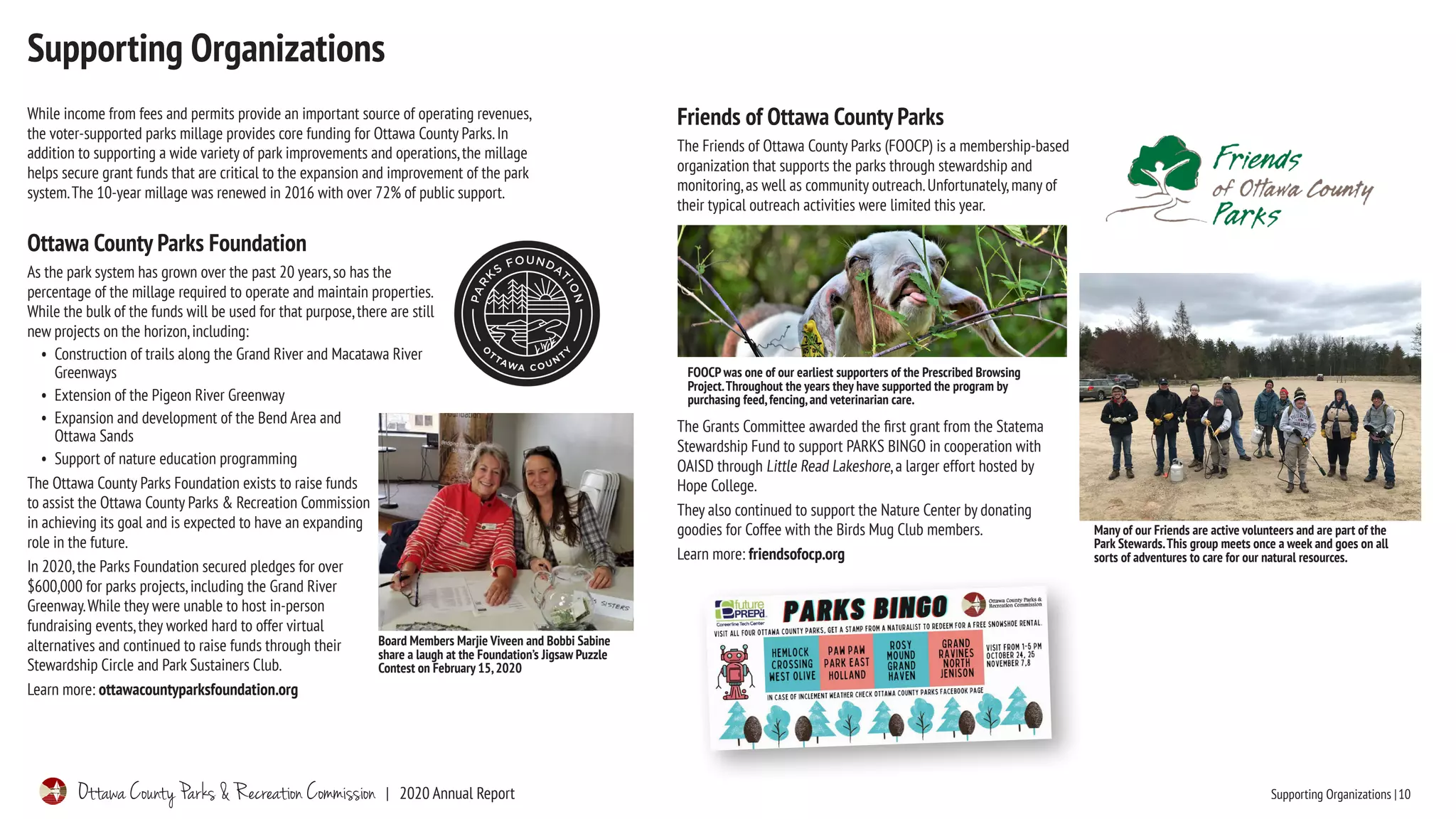 Ottawa County Parks 2020 Annual Report