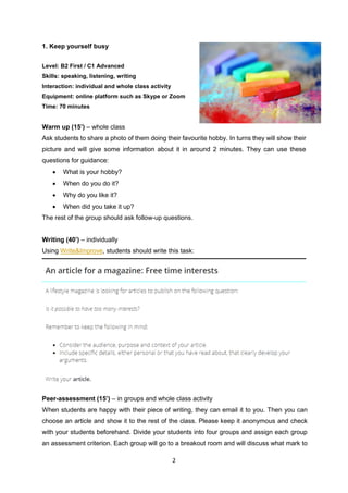 April 2020 - Cambridge English Teachers Activities