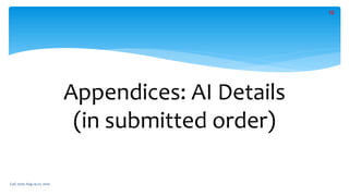 Appendices: AI Details
(in submitted order)
CoG 2020: Aug 24-27, 2020
12
 