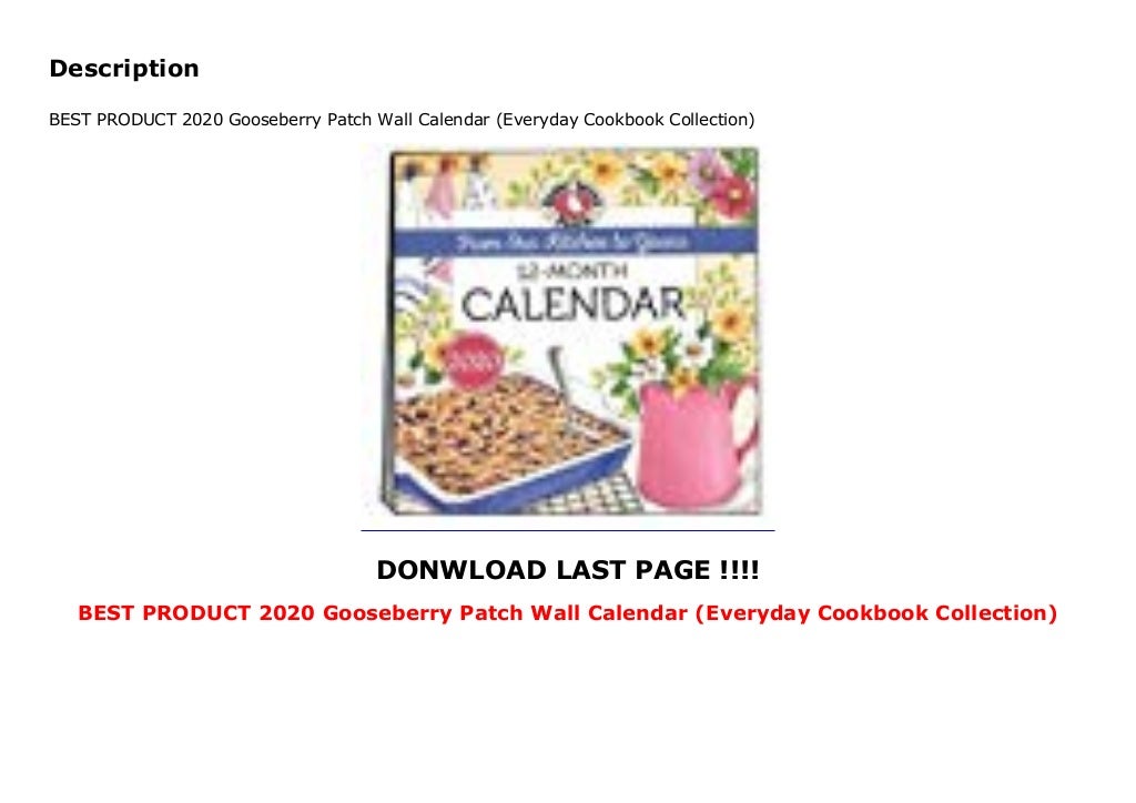 BEST PRODUCT 2020 Gooseberry Patch Wall Calendar (Everyday Cookbook C…