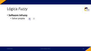 • Software InFuzzy
• Salvar projeto
Lógica Fuzzy
17/03/2020 Carlos Teixeira, M.Sc. 82
 