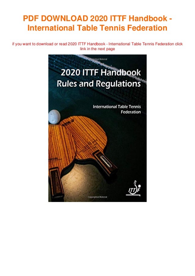 2020 ITTF Handbook International Table Tennis Federation full_acces