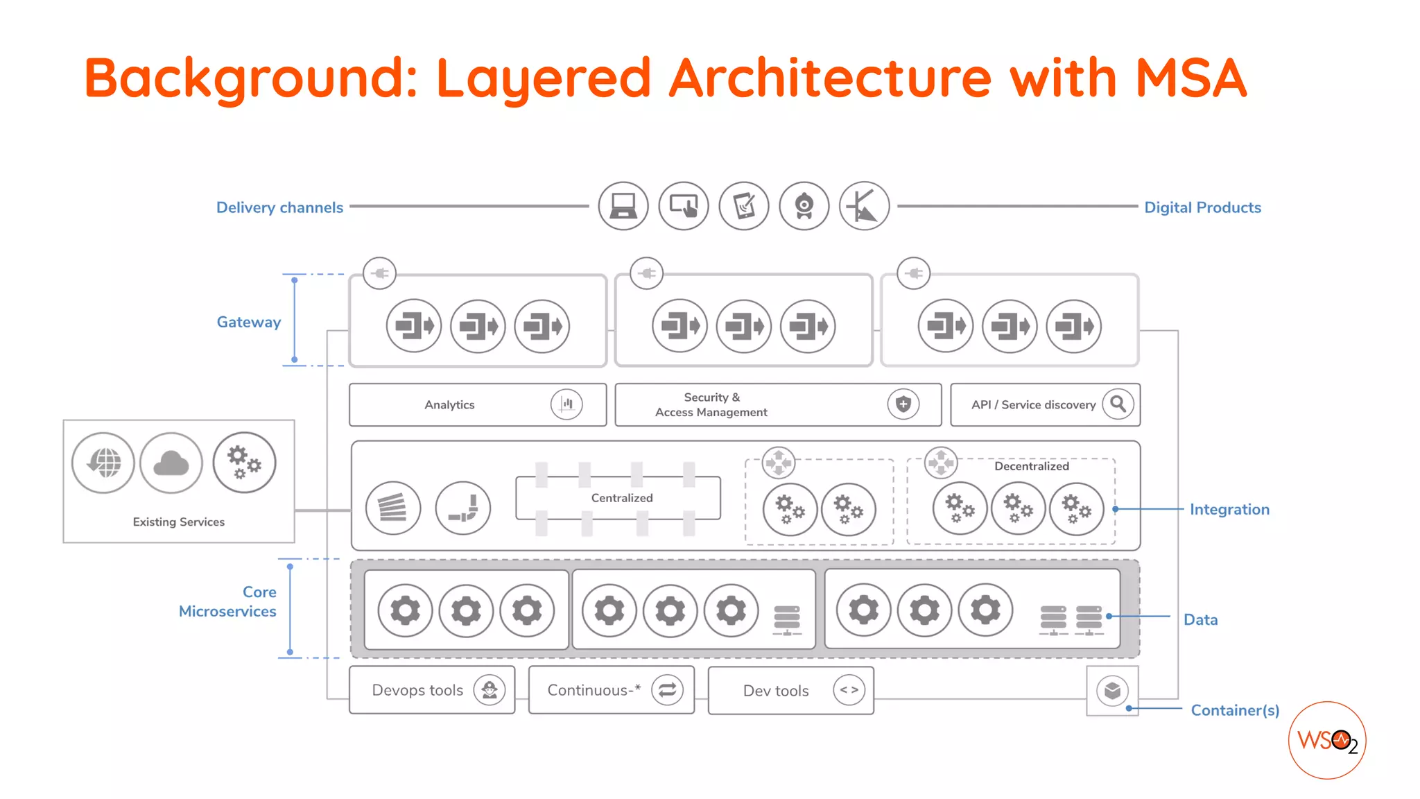 Background: Layered Architecture with MSA
 