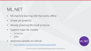 Machine Learning Simplified for Developers with ML.NET - NDC Sydney ...