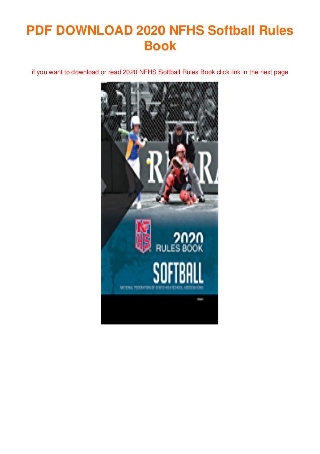 2020 NFHS Softball Rules Book