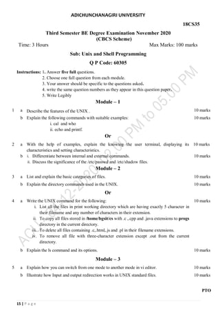 3rd Semester Computer Science and Engineering (ACU) Question papers ...