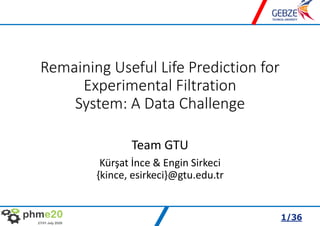 Remaining Useful Life Prediction for Experimental Filtration 
