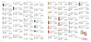 500ml
750ml
750ml
750ml
750ml
500ml
98 99
H A I R X
 ﻿Acondicionador Nutritivo
para Cabello HairX Advanced
Care - Ultimate Repair 200 ml
32878 $ 220.00
Puntos: 11.35
 ﻿Mascarilla Reparadora para
Cabello HairX Advanced
Care - Ultimate Repair 200 ml
32881 $ 250.00
Puntos: 12.89
 ﻿Shampoo Anticaspa HairX
Advanced Care 250 ml
32893 $ 220.00
Puntos: 11.35
 ﻿Shampoo Fortalecedor HairX
Advanced Care - Activator
250 ml
32894 $ 220.00
Puntos: 11.35
 ﻿Spray Fortalecedor Sin
Enjuague HairX Advanced
Care - Activator 150 ml
32895 $ 215.00
Puntos: 11.09
 ﻿Tónico Fortalecedor para
Cuero Cabelludo HairX
Advanced Care - Activator
100 ml
32897 $ 215.00
Puntos: 11.09
 ﻿Spray Hidratante HairX
Advanced Care Gloss 
Moisture 200 ml
32901 $ 215.00
Puntos: 11.09
 ﻿Shampoo en Seco para
Cabello Graso HairX
Advanced 150 ml
32907 $ 240.00
Puntos: 12.38
 ﻿Tratamiento Capilar
Multibeneficios en Spray
HairX Advanced Care 150 ml
32908 $ 250.00
Puntos: 12.89
 ﻿Shampoo Brillo para Cabello
Oscuro HairX Advanced
Care 250 ml
32911 $ 220.00
Puntos: 11.35
 ﻿Spray Brillo para Cabello
HairX Style Smart 100 ml
34939 $ 215.00
Puntos: 11.09
F E E T U P
 ﻿Crema Antitranspirante para
Pies Feet Up Comfort 75 ml
32368 $ 100.00
Puntos: 5.16
 ﻿Spray Revitalizante
Antitranspirante Feet Up
Comfort 150 ml
32372 $ 180.00
Puntos: 9.28
 ﻿Feet Up Comfort Talco para
Pies Tamaño JUMBO 400 g
32376 $ 250.00
Puntos: 12.89
 ﻿Feet Up Advanced Mascarilla
de Hidratación Intensiva para
Pies 100 ml
33028 $ 200.00
Puntos: 10.31
 ﻿Feet Up Advanced Crema
Exfoliación Profunda para Pies
75 ml
33033 $ 180.00
Puntos: 9.28
 ﻿Feet Up Advanced
Desodorante
Antitranspirante en Spray
para Pies 36 Horas 150 ml
33034 $ 220.00
Puntos: 11.35
 ﻿Feet Up Advanced Gel
Calmante para Piernas y Pies
Cansados 150 ml
33197 $ 170.00
Puntos: 8.77
 ﻿Crema Nutritiva para Pies de
Acción Nocturna Feet Up
Comfort JUMBO 150 ml
34935 $ 150.00
Puntos: 7.74
 ﻿Feet Up Advanced Aceite en
Sérum Reparador para Pies
30 ml
35835 $ 180.00
Puntos: 9.28
 ﻿Concentrado Reparador y
Regenerador para Manos
50 ml
17305 $ 110.00
Puntos: 5.67
C R E M A D E M A N O S
 ﻿Crema de Manos Antiedad
50 ml
20357 $ 110.00
Puntos: 5.67
 ﻿Crema de los Sueños 30 ml
21878 $ 40.00
Puntos: 2.06
 ﻿Crema para Manos Edición
de Oro 30 ml
33196 $ 70.00
Puntos: 3.61
N O R T H F O R M E N
 ﻿Gel Fijador para Cabello
Acabado Invisible North For
Men 100 ml
34920 $ 115.00
Puntos: 5.93
 ﻿Desodorante en Roll-On
North For Men SubZero
50 ml
35880 $ 90.00
Puntos: 4.64
 ﻿Jabón en Barra North For
Men SubZero 100 g
35887 $ 85.00
Puntos: 4.38
L O V I N G C A R E
 ﻿Shampoo y Acondicionador 2
en 1 Loving Care 750 ml
34059 $ 290.00
Puntos: 14.96
 ﻿Crema Corporal para Piel
Extra Seca Loving Care
400 ml
34063 $ 240.00
Puntos: 12.38
 ﻿Jabón en Barra para Cuerpo y
Rostro Loving Care 125 g
34066 $ 85.00
Puntos: 4.38
 ﻿Love Nature Loción Corporal
con Aceite de Almendras
200 ml
32617 $ 170.00
Puntos: 8.77
M I L K  H O N E Y
 ﻿Shampoo Milk  Honey
Edición Tamaño de Viaje
30 ml
34167 $ 50.00
Puntos: 2.58
 ﻿Acondicionador Milk  Honey
Edición Tamaño Viaje 30 ml
34168 $ 50.00
Puntos: 2.58
L O V E N AT U R E
 ﻿Love Nature Gel de Ducha
Exfoliante Energizante de
Menta y Frambuesa 250 ml
32602 $ 160.00
Puntos: 8.25
 ﻿Love Nature Gel de Ducha
Exfoliante con Fresa y Lima
Refrescante 250 ml
32610 $ 160.00
Puntos: 8.25
 ﻿Love Nature Loción Corporal
Energizante de Menta y
Frambuesa 200 ml
32603 $ 170.00
Puntos: 8.77
 ﻿Love Nature Shampoo para
Cabello Seco de Trigo y Coco
250 ml
32618 $ 150.00
Puntos: 7.74
 ﻿Love Nature Acondicionador
para Cabello Seco con Trigo y
Coco 250 ml
32619 $ 150.00
Puntos: 7.74
 ﻿Love Nature Hot Oil para
Cabello Seco de Trigo y Coco
15 ml
32620 $ 50.00
Puntos: 2.58
 ﻿ Love Nature Shampoo
Anticaspa con Aceite de
Árbol del Té y Bardana
250 ml
32623 $ 150.00
Puntos: 7.74
 ﻿Jabón Líquido para Manos
Milk  Honey 300 ml
31603 $ 200.00
Puntos: 10.31
 ﻿Jabón en Barra Milk  Honey
75 g
31604 $ 85.00
Puntos: 4.38
 ﻿Love Nature Gel de Ducha
Exfoliante Energizante de
Menta y Frambuesa Tamaño
Grande 500 ml
33330 $ 260.00
Puntos: 13.41
 ﻿Love Nature Gel de Ducha
Exfoliante Energizante de
Menta y Frambuesa Tamaño
JUMBO 750 ml
33640 $ 280.00
Puntos: 14.44
 ﻿Love Nature Shampoo para
Cabello Seco de Trigo y Coco
Tamaño JUMBO 750 ml
33641 $ 290.00
Puntos: 14.96
 ﻿Gel de Ducha con Melón y
Agua de Coco Love Nature
250 ml
34087 $ 150.00
Puntos: 7.74
 ﻿Loción Corporal con Melón y
Agua de Coco Love Nature
200 ml
34090 $ 170.00
Puntos: 8.77
 ﻿Love Nature Jabón Líquido
Cremoso con Aceite de
Almendras Tamaño JUMBO
750 ml
34093 $ 250.00
Puntos: 12.89
 ﻿Colonia Refrescante Aroma
Fresia 400 ml
24047 $ 280.00
Puntos: 14.44
 ﻿Shampoo 2 en 1 con
Aguacate y Manzanilla Love
Nature JUMBO 750 ml
34094 $ 290.00
Puntos: 14.96
 ﻿Love Nature Aceite de
Aguacate para Cuerpo y
Cabello 100 ml
34098 $ 200.00
Puntos: 10.31
 ﻿Talco Love Nature Aroma
Floral 400 g
34100 $ 300.00
Puntos: 15.47
 ﻿Talco Love Nature Aroma a
Sándalo y Jazmín 400 g
34103 $ 300.00
Puntos: 15.47
 ﻿Talco Love Nature Aroma a
Menta y Lavanda 400 g
34104 $ 300.00
Puntos: 15.47
 ﻿Love Nature Mini Crema de
Ducha con Aceite de
Almendras 30 ml
34169 $ 50.00
Puntos: 2.58
 ﻿Love Nature Gel de Ducha
Exfoliante con Fresa y Lima
Refrescante Tamaño Grande
500 ml
34817 $ 260.00
Puntos: 13.41
 ﻿Love Nature Loción Matificante
con Árbol del Té y Limón 50 ml
34845 $ 120.00
Puntos: 6.19
 ﻿Love Nature Aceite Purificante
con Árbol del Té y Limón 10 ml
34849 $ 130.00
Puntos: 6.70
 ﻿Stick Corrector Purificante Love
Nature con Árbol del Té y Lima
Orgánicos 4.5 g
34855 $ 110.00
Puntos: 5.67
 ﻿Love Nature Crema Nutritiva
con Avena Orgánica y Bayas de
Goji 50 ml
34862 $ 120.00
Puntos: 6.19
 ﻿Love Nature Gel Facial Radiante
con Durazno y Naranja
Orgánicos 50 ml
35911 $ 120.00
Puntos: 6.19
42134
42135
c/u
c/u
 ﻿Mascarilla Facial Love Nature
24 ml
 $ 110.00 Puntos: 5.67
 