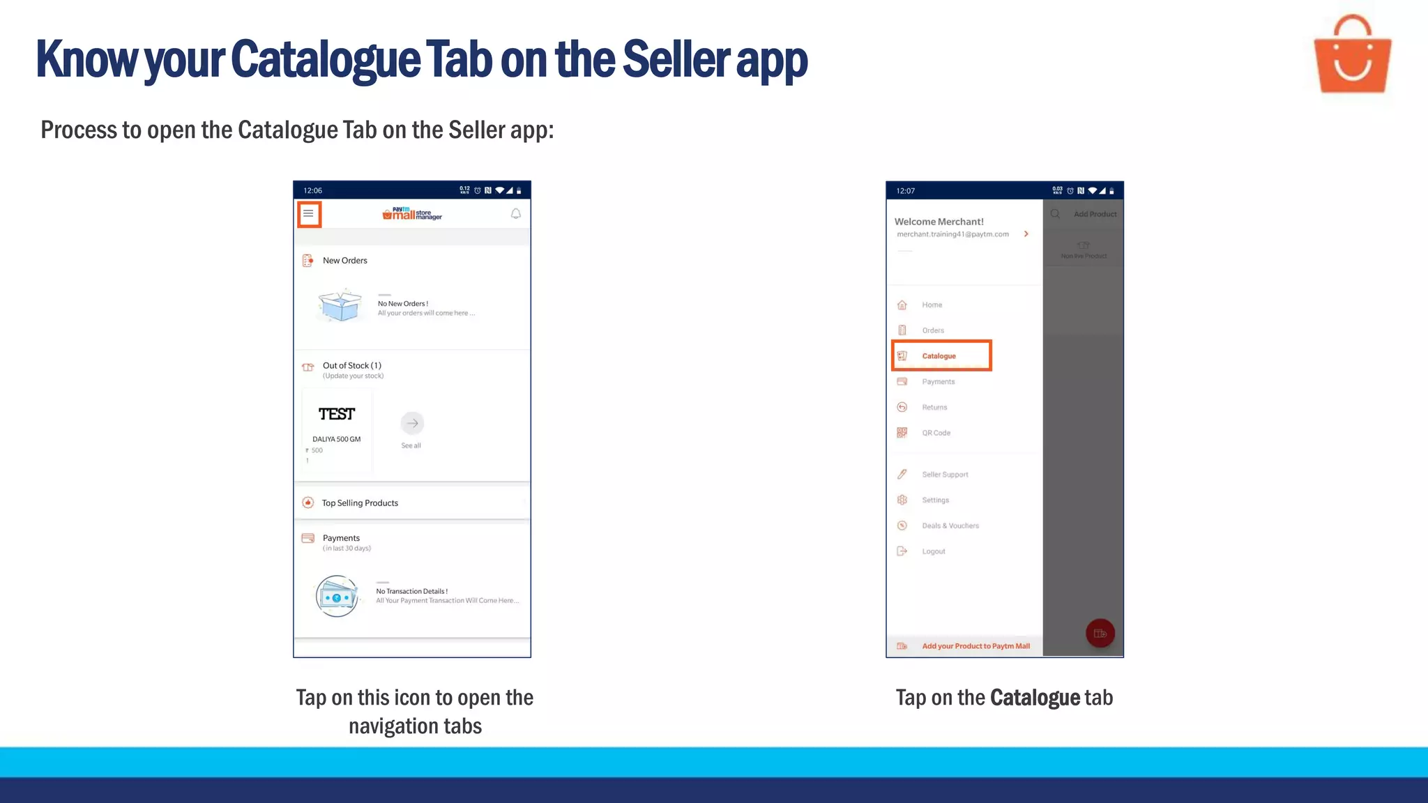 Seller app Catalogue PPT