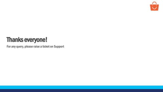 Thankseveryone!
For any query, please raise a ticket on Support
 