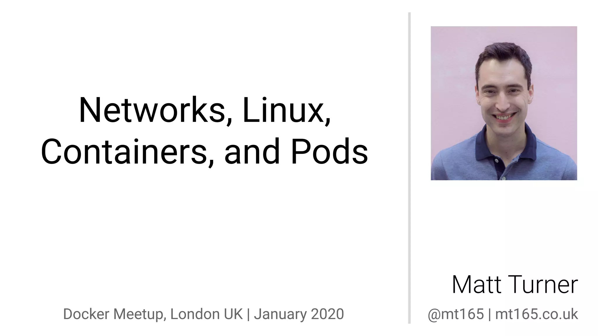 Networks, Linux, Containers, Pods PPT