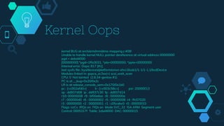 kernel BUG at arch/arm/mm/dma-mapping.c:409!
Unable to handle kernel NULL pointer dereference at virtual address 00000000
pgd = debd4000
[00000000] *pgd=1ffa3031, *pte=00000000, *ppte=00000000
Internal error: Oops: 817 [#1]
last sysfs ﬁle: /sys/devices/platform/orion-ehci.0/usb1/1-1/1-1.1/bcdDevice
Modules linked in: gspca_zc3xx(+) scsi_wait_scan
CPU: 0 Not tainted (2.6.34-gentoo #1)
PC is at __bug+0x20/0x2c
LR is at release_console_sem+0x170/0x1b0
pc : [<c002afd0>] lr : [<c003c58c>] psr: 20000013
sp : dd937d08 ip : dd937c30 fp : dd937d14
r10: 00000008 r9 : bf00e6ac r8 : 0000000a
r7 : 000000d0 r6 : 00000002 r5 : 00000008 r4 : ffc07020
r3 : 00000000 r2 : 00000001 r1 : c05cabc0 r0 : 00000033
Flags: nzCv IRQs on FIQs on Mode SVC_32 ISA ARM Segment user
Control: 0005317f Table: 1ebd4000 DAC: 00000015
Kernel Oops
��
 