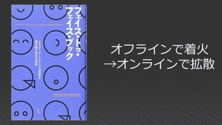 オフラインで着火
→オンラインで拡散
 