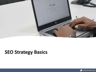 @PamAnnMarketing
SEO Strategy Basics
 