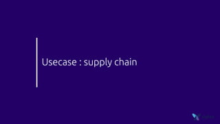 Usecase : supply chain
 