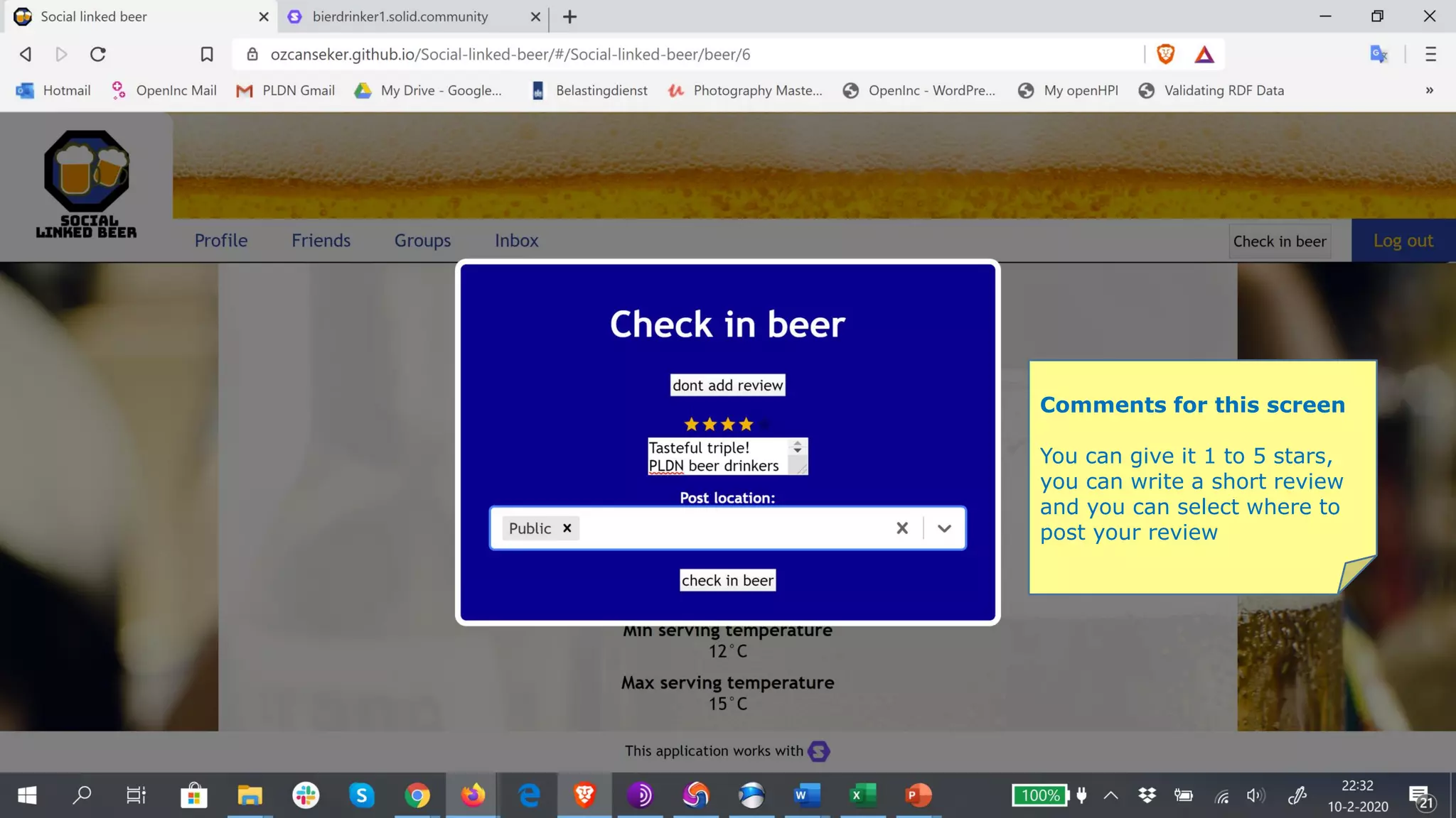 Comments for this screen
You can give it 1 to 5 stars,
you can write a short review
and you can select where to
post your review
 