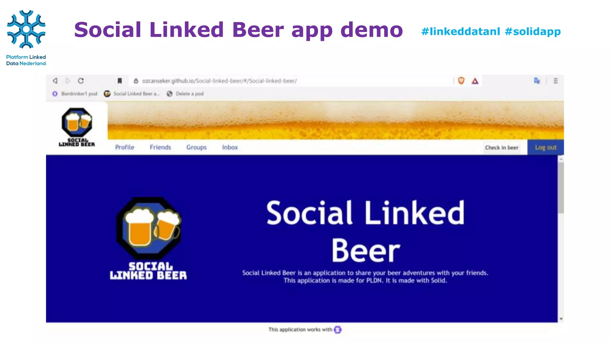 Social Linked Beer app demo #linkeddatanl #solidapp
 