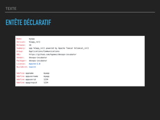 TEXTE
ENTÊTE DÉCLARATIF
 