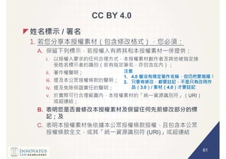 61
CC BY 4.0
/
A.
i.
ii.
iii.
iv.
v. URI
B.
C.
(URI)
1. 4.0
2.
3.0 / 4.0
 