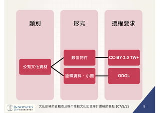 9
CC-BY 3.0 TW+
ODGL
 