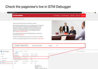 AllFacebook Advance ∙ Power FB Pixel with Google Tag Manager ∙ Rahul Agarwal
Check the pageview’s live in GTM Debugger
 