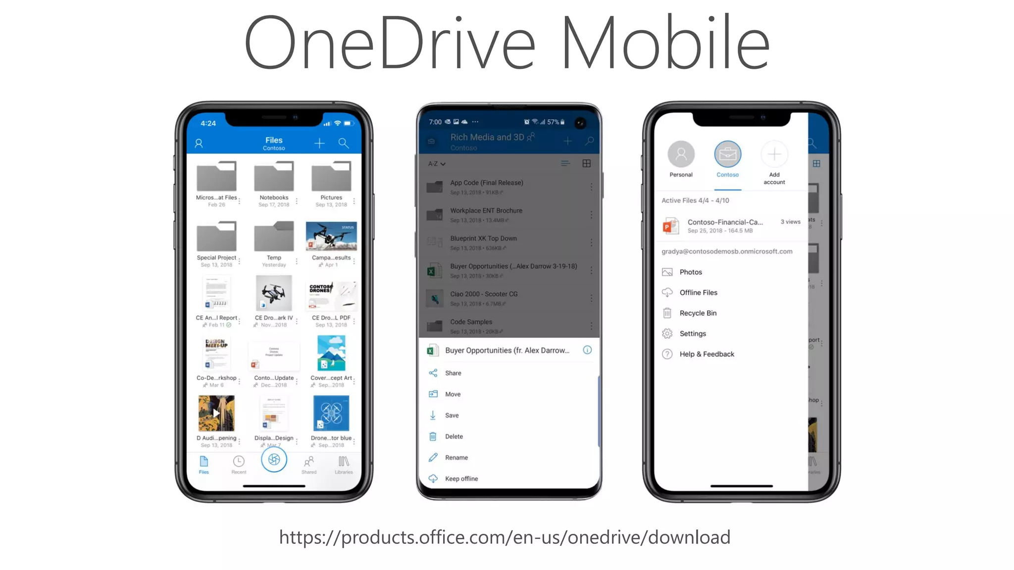 OneDrive Mobile
https://products.office.com/en-us/onedrive/download
 