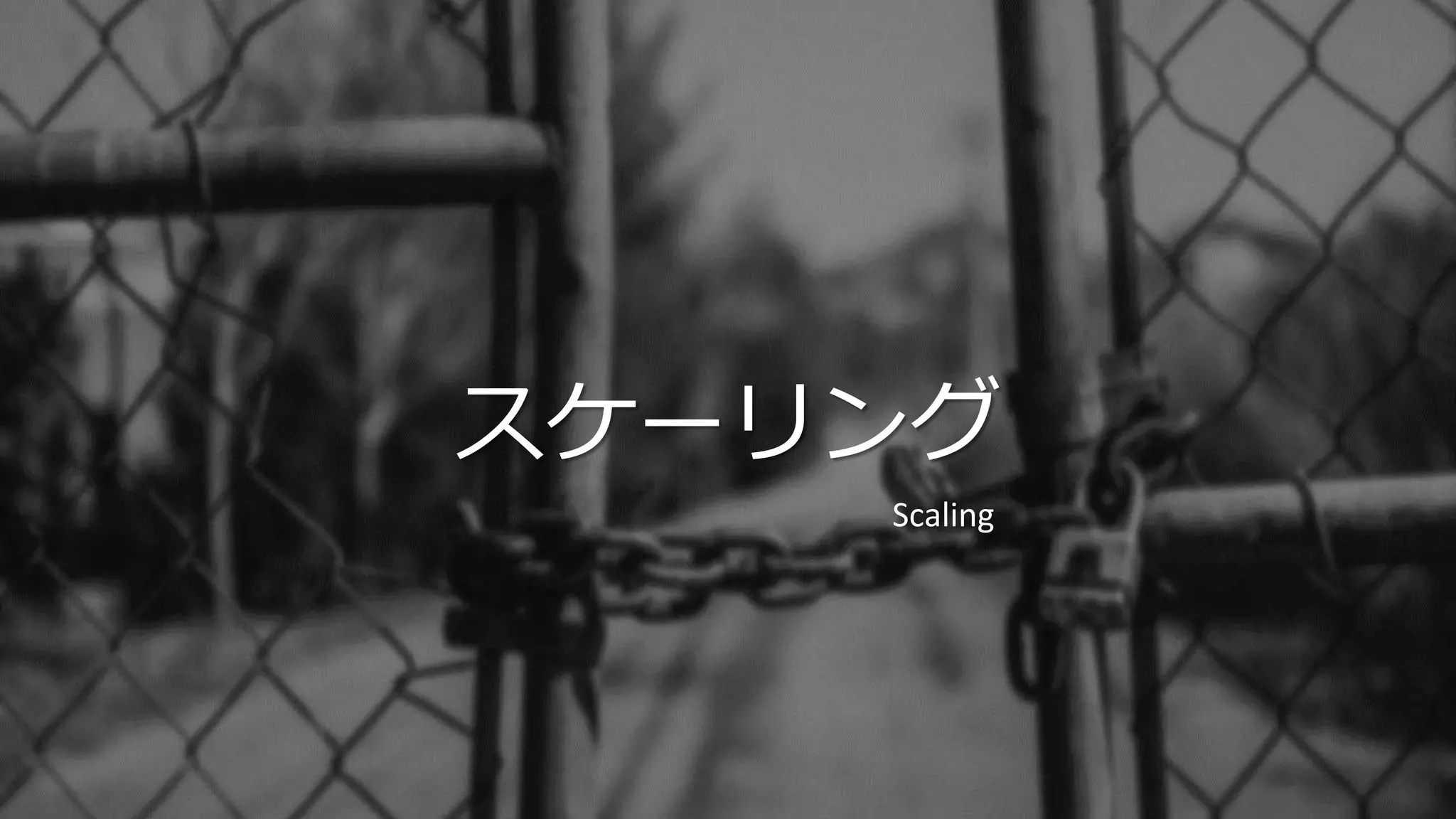 スケーリング
Scaling
 