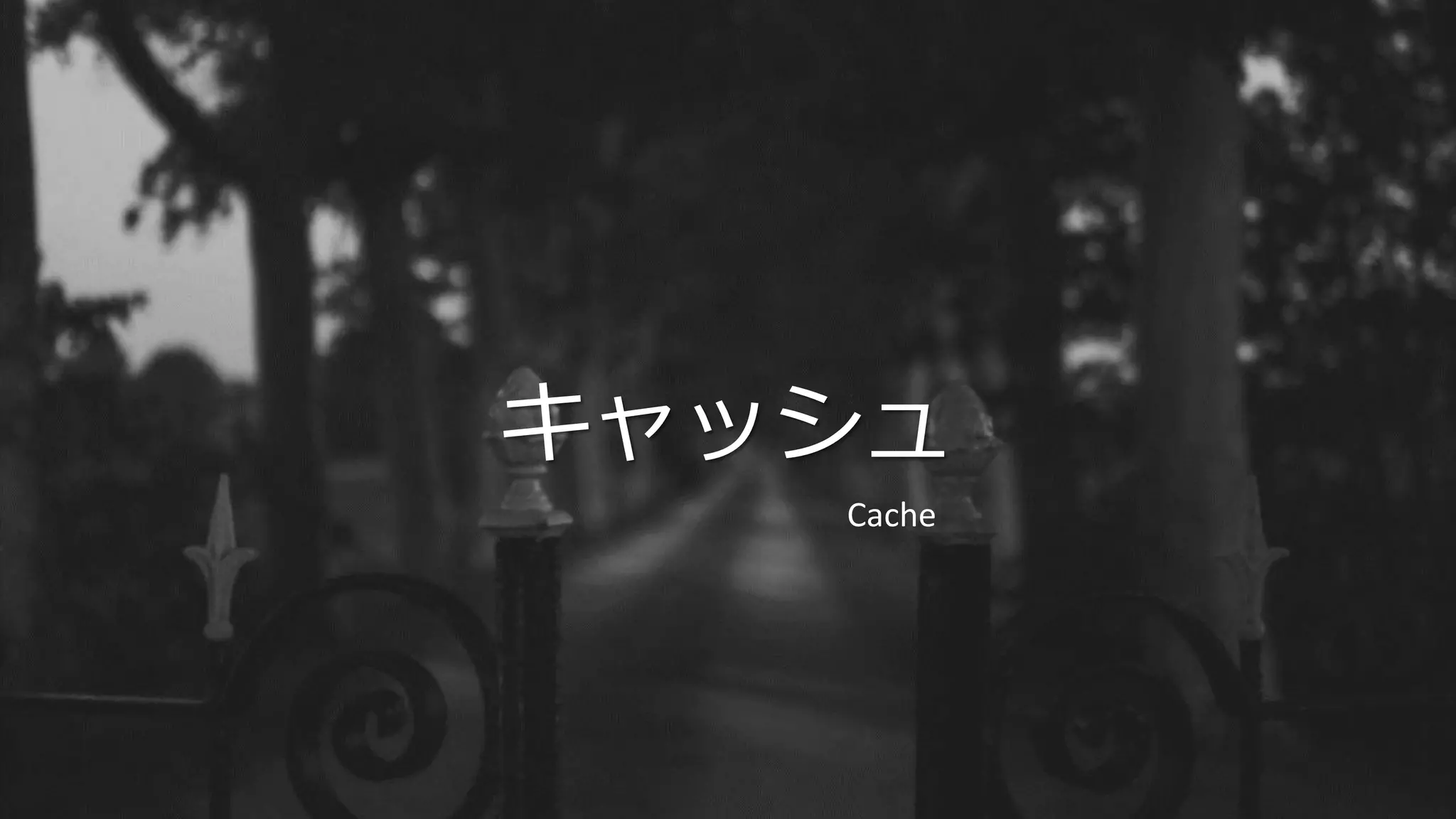 キャッシュ
Cache
 
