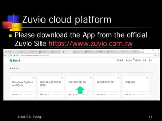 Zuvio cloud platform
 Please download the App from the official
Zuvio Site https://www.zuvio.com.tw
Frank S.C. Tseng 11
 
