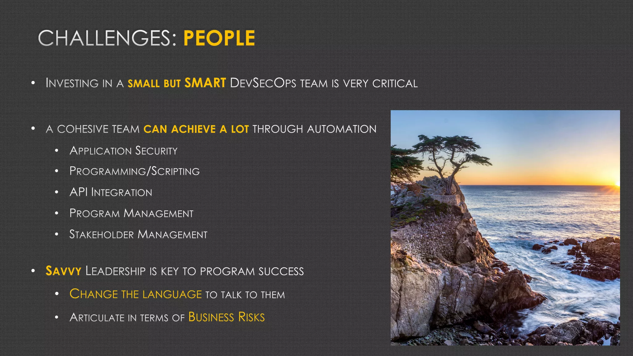 PEOPLE
• SMALL BUT SMART
• CAN ACHIEVE A LOT
•
•
•
•
•
• SAVVY
• CHANGE THE LANGUAGE
• BUSINESS RISKS
 