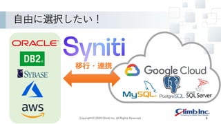 自由に選択したい！
Copyright(C)2020 Climb Inc. All Rights Reserved. 5
移行・連携
 