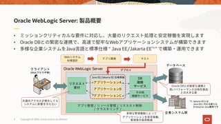Oracle WebLogic Server製品紹介資料（2020年/3月版） | PDF