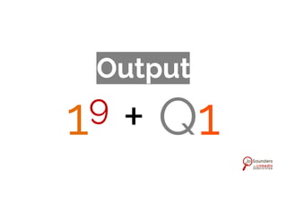 Output
19 + Q1
 