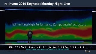 © 2020, Amazon Web Services, Inc. or its Affiliates. All rights reserved.
re:Invent 2019 Keynote: Monday Night Live
https://www.youtube.com/watch?v=GPUWATKe15E
 
