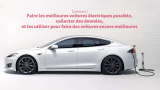 Comment ?
Faire les meilleures voitures électriques possible,
collecter des données,
et les utiliser pour faire des voitures encore meilleures
 