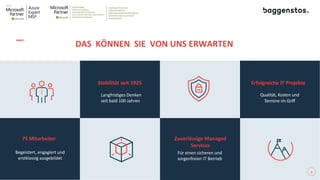 DAS KÖNNEN SIE VON UNS ERWARTEN
75 Mitarbeiter
Begeistert, engagiert und
erstklassig ausgebildet
Zuverlässige Managed
Services
Für einen sicheren und
sorgenfreien IT Betrieb
Stabilität seit 1925
Langfristiges Denken
seit bald 100 Jahren
Erfolgreiche IT Projekte
Qualität, Kosten und
Termine im Griff
5
 