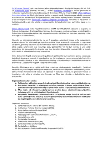 CtEDO cauza „Gemeni”, prin care Guvernul a fost obligat să plătească despăgubiri de peste 3.6 mil. EUR.
La 20 februarie 20...