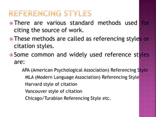 Different Styles of referencing Conventions | PDF | Books and Literature