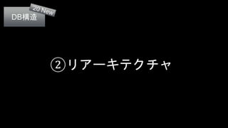 ②リアーキテクチャ
DB構造
 