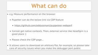 Chrome Devtools Protocol via Selenium/Appium (English) | PDF