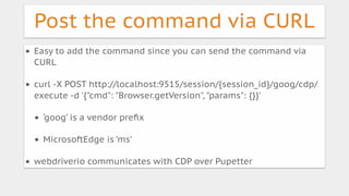 Chrome Devtools Protocol via Selenium/Appium (English) | PDF