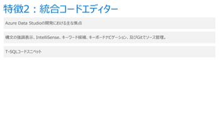 特徴2：統合コードエディター
 